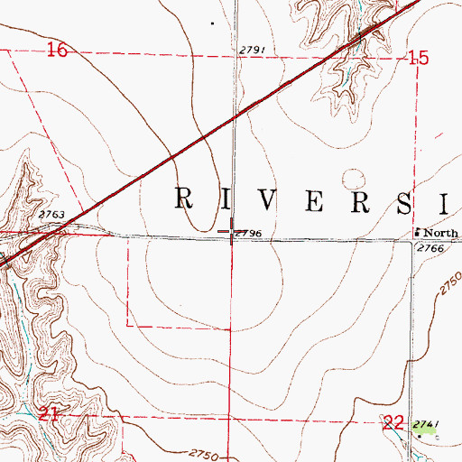 Topographic Map of Riverside Election Precinct, NE