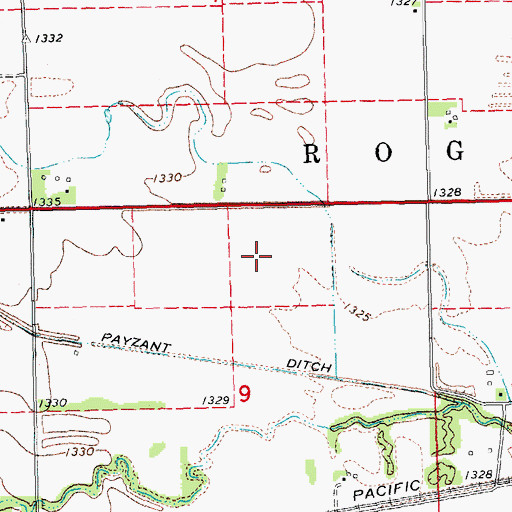Topographic Map of Rogers Election Precinct, NE