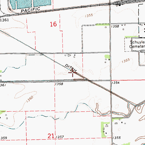 Topographic Map of Schuyler Election Precinct, NE