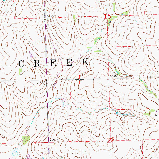 Topographic Map of Stevens Creek Election Precinct, NE