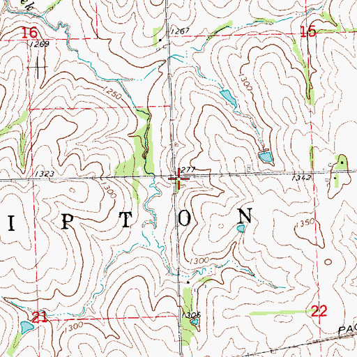 Topographic Map of Tipton Election Precinct, NE