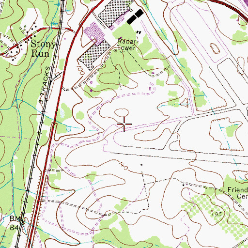 Topographic Map of District 1, MD