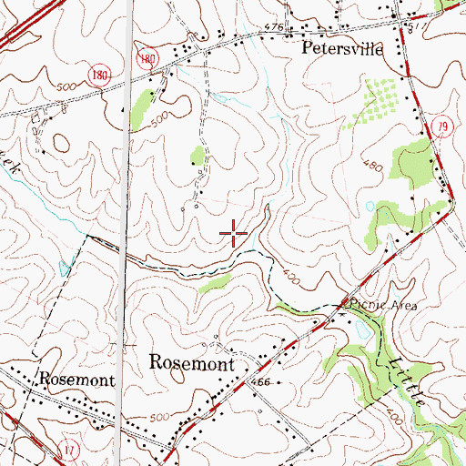 Topographic Map of District 12, Petersville, MD