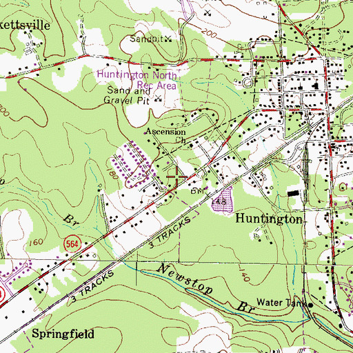 Topographic Map of District 14, Bowie, MD
