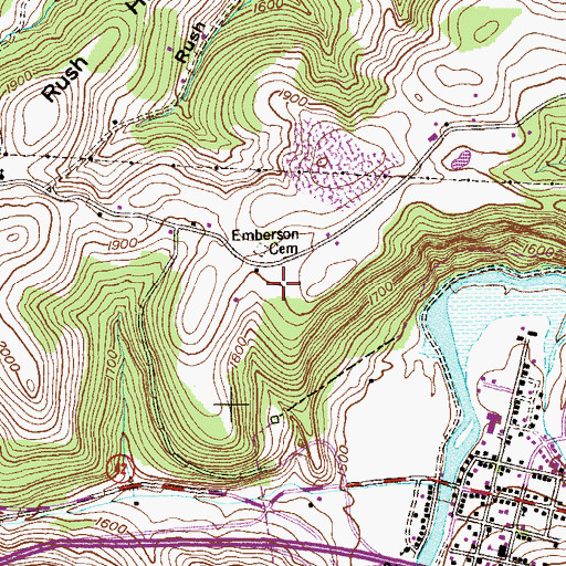 Topographic Map of District 2, Friendsville, MD