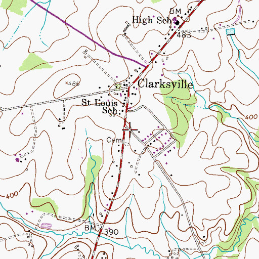 Topographic Map of District 5, Clarksville, MD