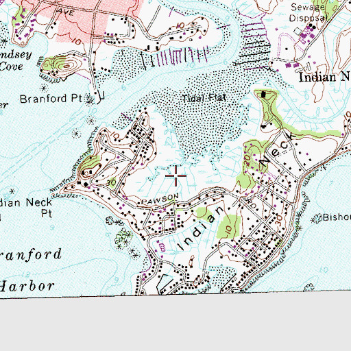 Topographic Map of Pawson Park Marsh Wildlife Area, CT
