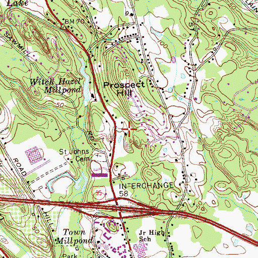 Topographic Map of The Guilford Handcraft Center, CT