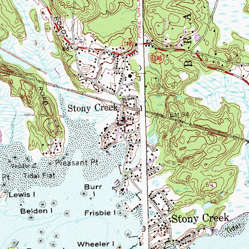 Topographic Map of Willoughby Wallace Memorial Library, CT