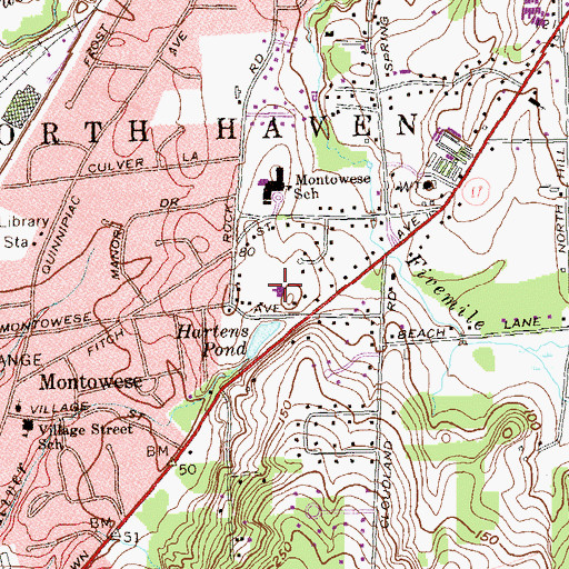 Topographic Map of Calvary Temple, CT