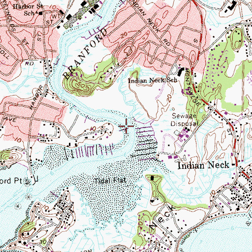 Topographic Map of Connecticut State Boat Launching Area, CT