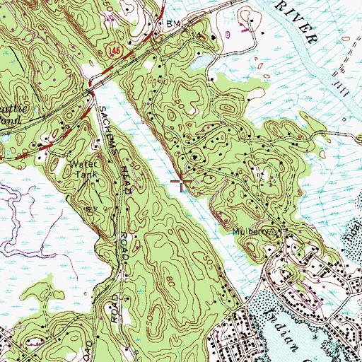 Topographic Map of The Cove, CT