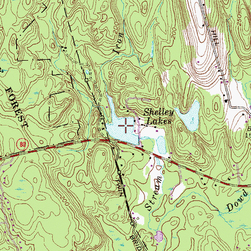 Topographic Map of Dream Lake, CT