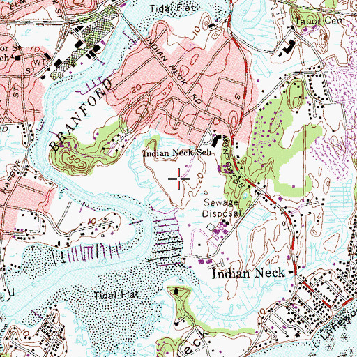Topographic Map of Foote Memorial Park, CT