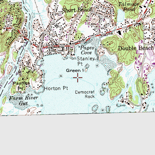 Topographic Map of Granite Bay, CT
