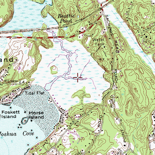 Topographic Map of Great Harbor Hunting Area, CT