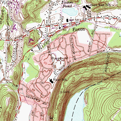 Topographic Map of Kennedy Field, CT