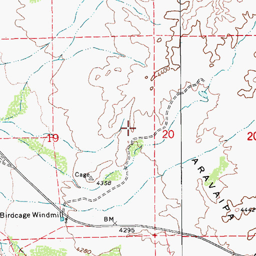 Topographic Map of Bonita-Klondyke Division, AZ