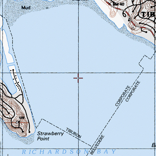 Topographic Map of Southeast Marin Division, CA