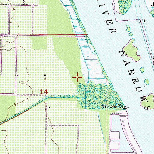Topographic Map of Vero Beach Division, FL