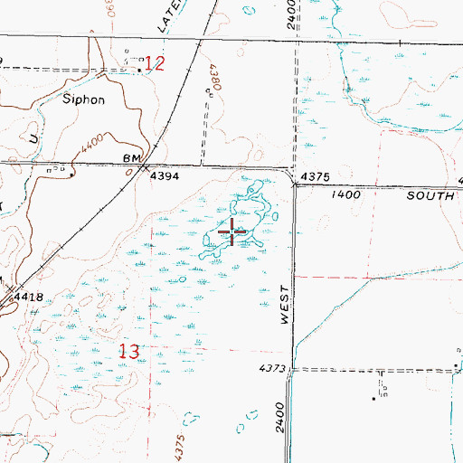 Topographic Map of Aberdeen Division, ID