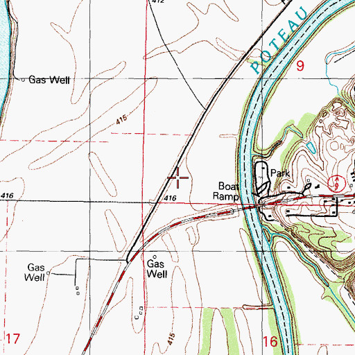 Topographic Map of Arkoma Division, OK