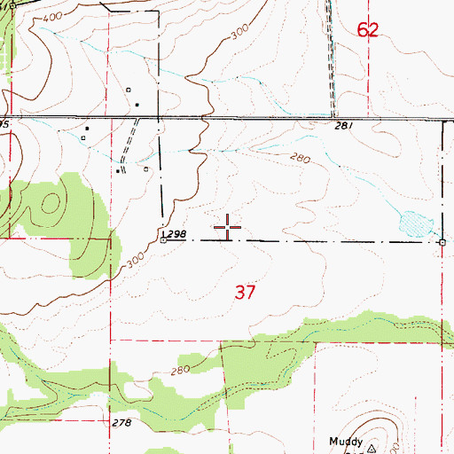Topographic Map of Southeast Benton Division, OR