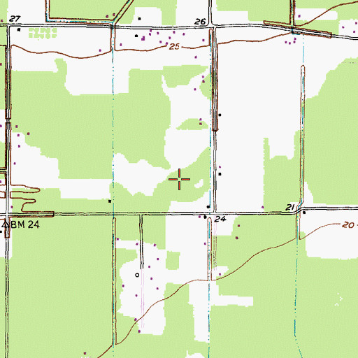 Topographic Map of Brazoria-West Columbia Division, TX