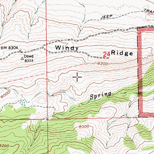 Topographic Map of West Daggett Division, UT