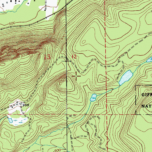 Topographic Map of Yacolt Division, WA