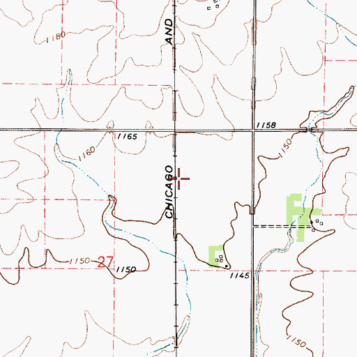 Topographic Map of Blazing Star Prairie, IA