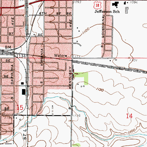 Topographic Map of The Church of Jesus Christ of Latter Day Saints, IA
