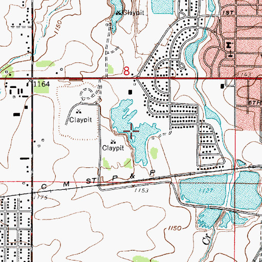 Topographic Map of Spring Lake, IA