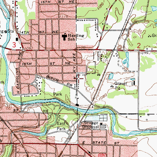 Topographic Map of North Iowa Christian School, IA
