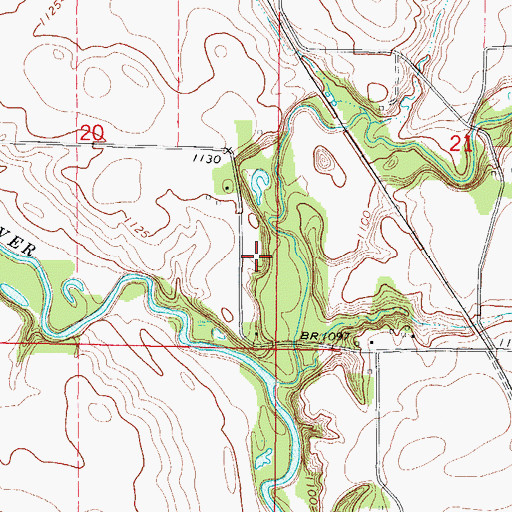 Topographic Map of Otter Creek Wildlife Area, IA