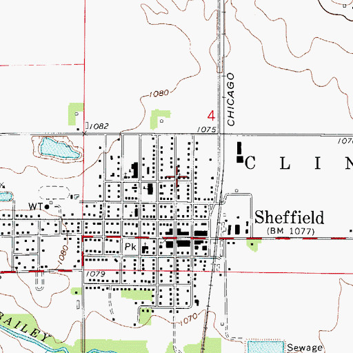 Topographic Map of Zion United Methodist Church, IA