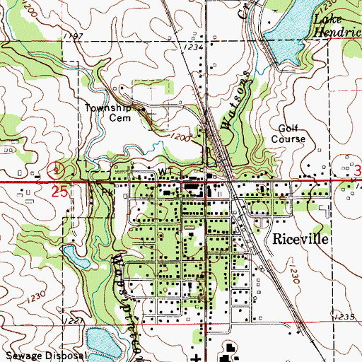 Topographic Map of Mitchell County Regional Center, IA