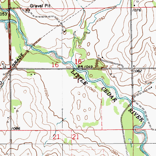 Topographic Map of Edna Pelz Wildlife Area, IA