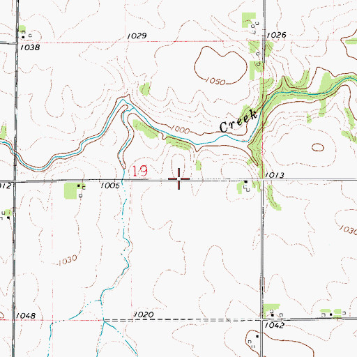 Topographic Map of Cedar Hills Park, IA