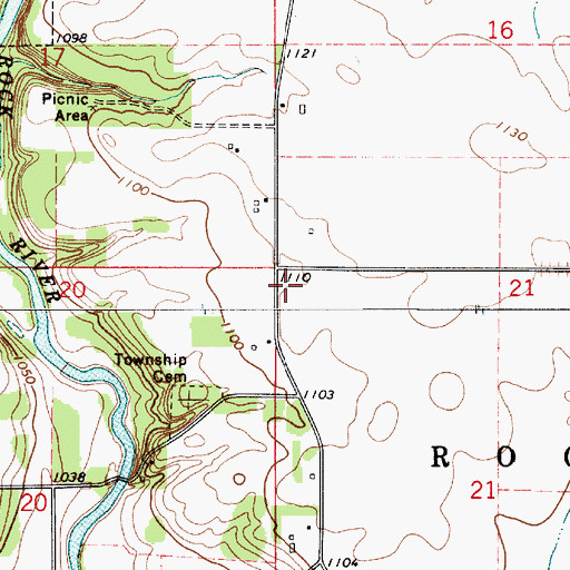 Topographic Map of Rock Grove City Post Office (historical), IA