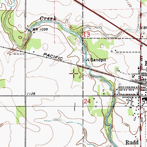 Topographic Map of Flood Creek Hunting Preserve, IA