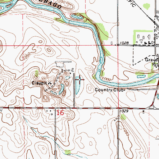 Topographic Map of Rockford Fossil and Praire Park, IA