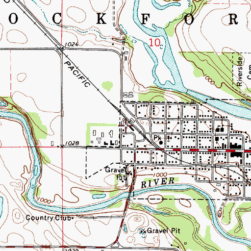 Topographic Map of Rockford, IA