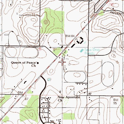 Topographic Map of First Congregational United Church of Christ, FL