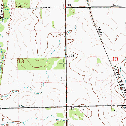 Topographic Map of Joachim Woods Wildlife Area, IA