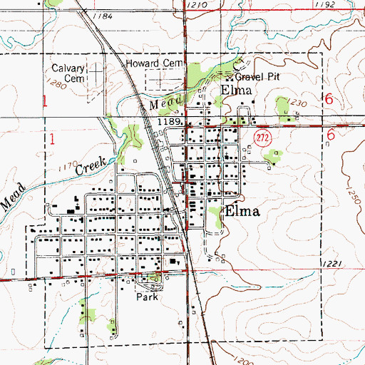 Topographic Map of Elma Public Library, IA