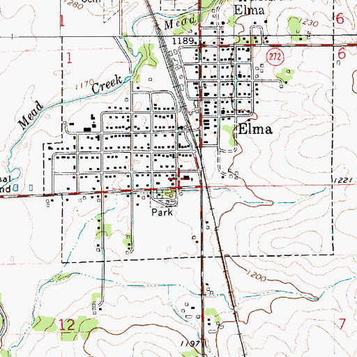 Topographic Map of Elma Elementary School, IA