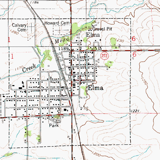 Topographic Map of Elma United Methodist Church, IA