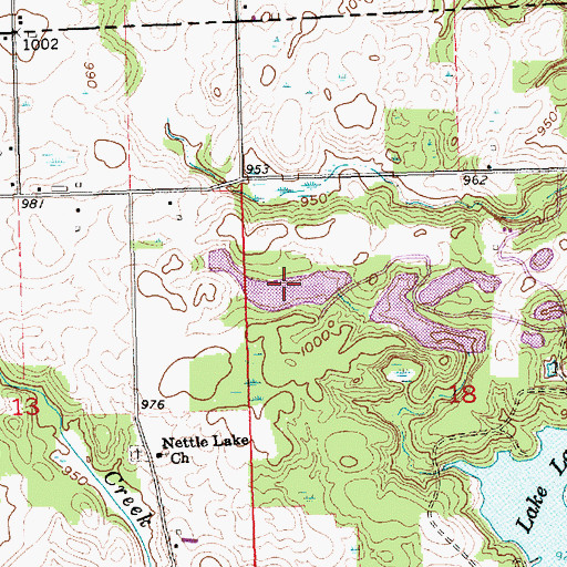 Topographic Map of Lake La Vere, OH