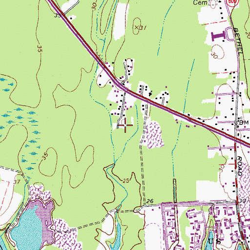 Topographic Map of Coventry Elementary School, VA